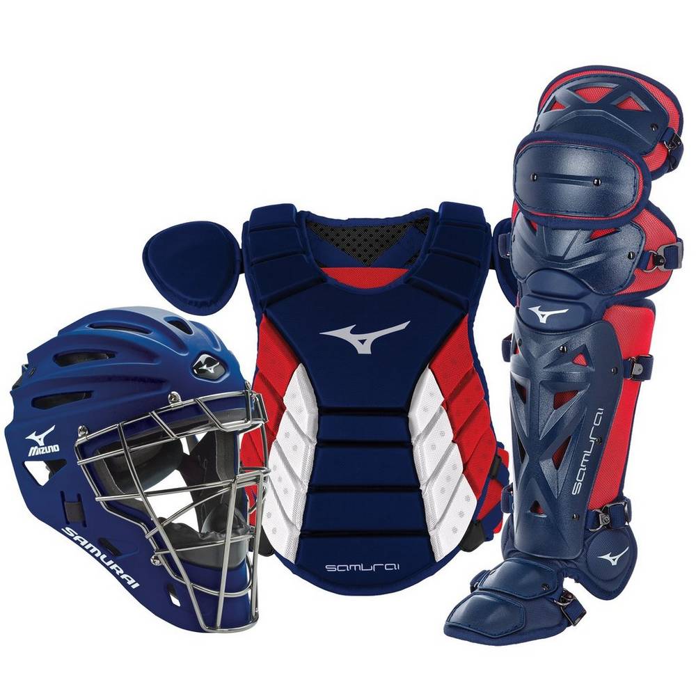 Catchers Gear Mizuno Baseball Samurai Adult 16" Boxed - Homem - Azul Marinho/Vermelhas - IPDZN2076